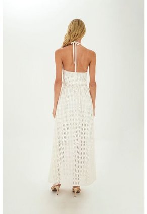 Vestido Largo Regine Beige Mercedes Campuzano