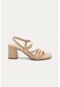 Sandalia Tacón Lia Beige Mercedes Campuzano de Mercedes Campuzano