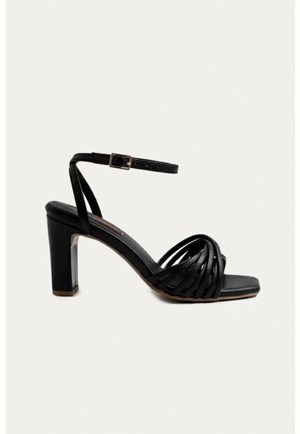 Sandalia Tacon Amber Negro Mercedes Campuzano