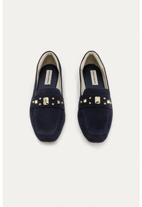 Mocasin Emma Azul Oscuro Mercedes Campuzano