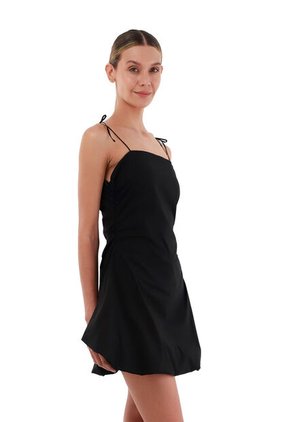 Vestido Corto Britt Negro Mercedes Campuzano