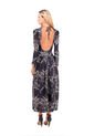 Vestido Largo Boheme Palmeras Negro Mercedes Campuzano de Mercedes Campuzano