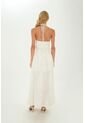 Vestido Largo Regine Beige Mercedes Campuzano de Mercedes Campuzano
