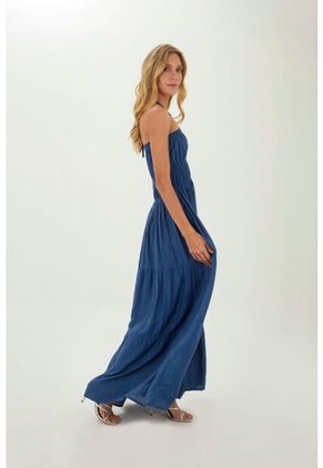 Vestido Largo Nayade Azul Mercedes Campuzano