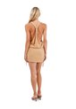 Vestido Corto Sakku Beige Mercedes Campuzano de Mercedes Campuzano