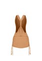 Vestido Corto Sakku Beige Mercedes Campuzano de Mercedes Campuzano