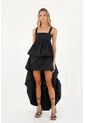 Vestido Largo Luvana Negro Mercedes Campuzano de Mercedes Campuzano