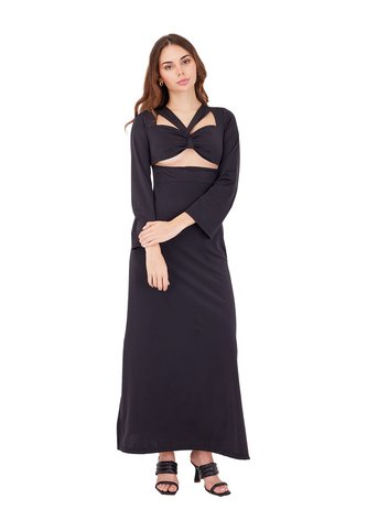 Vestido Largo Sienna Negro Mercedes Campuzano Mercedes Campuzano