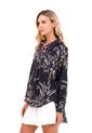 Camisa Boyfriend Haven Palmeras Negro Mercedes Campuzano de Mercedes Campuzano