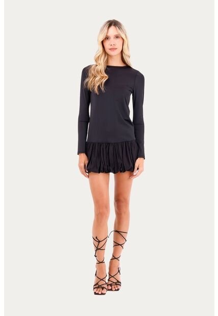 Vestido Corto Samira Negro Mercedes Campuzano