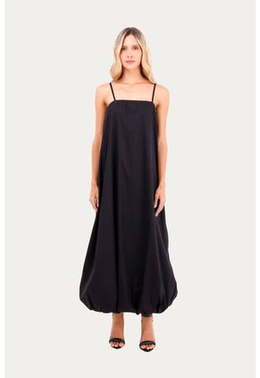 Vestido Largo Amalfi Negro Mercedes Campuzano