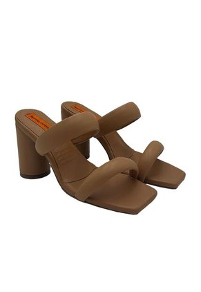 Sandalia Tacón Angelina Beige Mercedes Campuzano