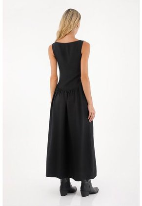 Vestido Largo Luna Negro Mercedes Campuzano