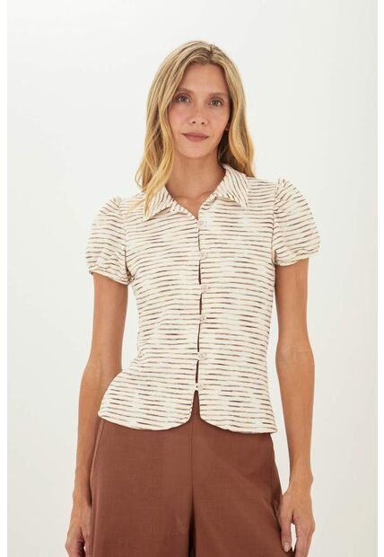 Camisa Elise Beige Mercedes Campuzano
