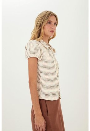 Camisa Elise Beige Mercedes Campuzano