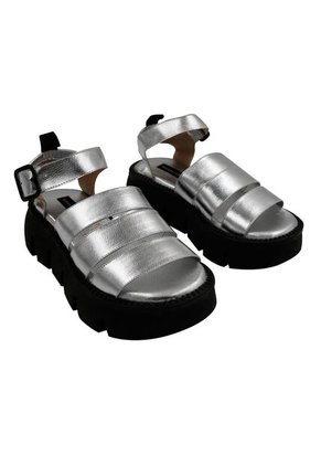 Sandalia Plataforma Harmony Plata Mercedes Campuzano