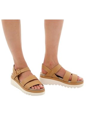 Sandalia Plataforma Brett Beige Mercedes Campuzano