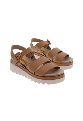Sandalia Plataforma Brett Beige Mercedes Campuzano