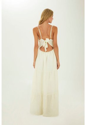 Vestido Largo Mirage Marfil Mercedes Campuzano