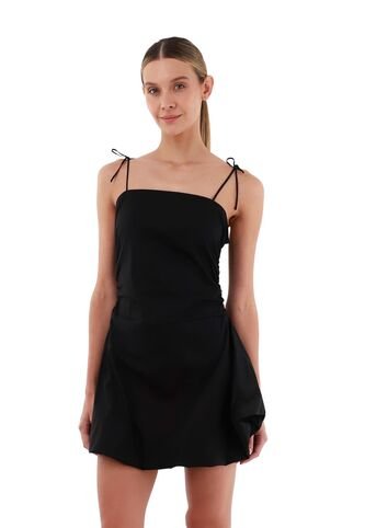 Vestido Corto Britt Negro Mercedes Campuzano Mercedes Campuzano