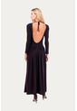 Vestido Largo Well Negro Mercedes Campuzano de Mercedes Campuzano