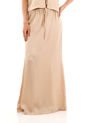 Falda Larga Brigitte Beige Mercedes Campuzano de Mercedes Campuzano