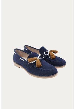 Mocasin Roma Azul_Osc Mercedes Campuzano