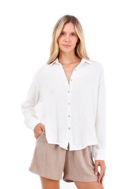 Camisa Asha Marfil Mercedes Campuzano
