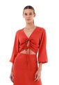 Vestido Largo Angelina Terracota Mercedes Campuzano de Mercedes Campuzano