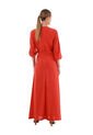 Vestido Largo Angelina Terracota Mercedes Campuzano de Mercedes Campuzano