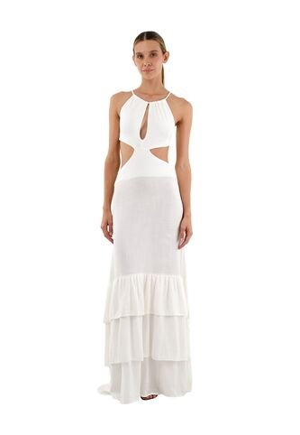 Vestido Largo Rue Marfil Mercedes Campuzano Mercedes Campuzano