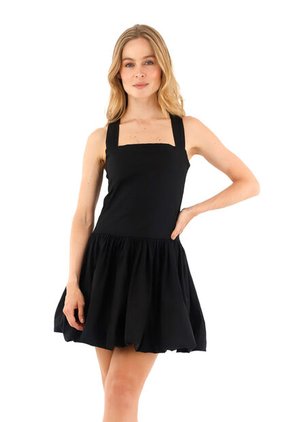 Vestido Corto Mystic Negro Mercedes Campuzano