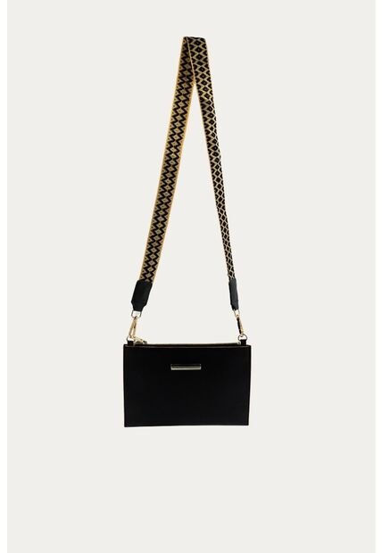 Bandolera Sunrose Negro Mercedes Campuzano