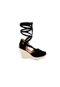 Spadrilla Plataforma Sole Negro Mercedes Campuzano de Mercedes Campuzano