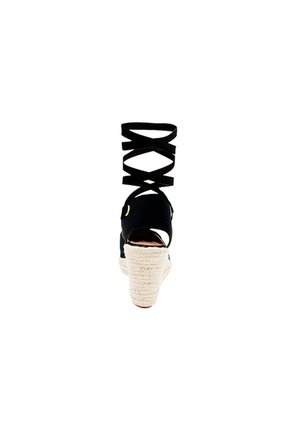 Spadrilla Plataforma Sole Negro Mercedes Campuzano
