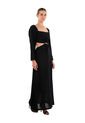 Vestido Largo Aura Negro Mercedes Campuzano de Mercedes Campuzano