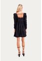 Vestido Corto Ocean Negro Mercedes Campuzano de Mercedes Campuzano