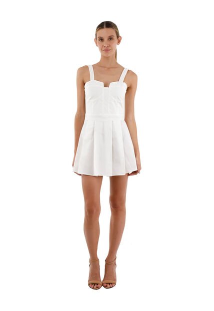 Vestido Corto Dannia Marfil Mercedes Campuzano