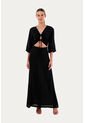 Vestido Largo Danna Negro Mercedes Campuzano de Mercedes Campuzano