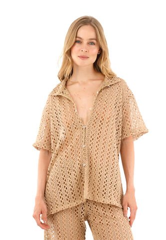 Camisa  Harlow Toupe Mercedes Campuzano Mercedes Campuzano