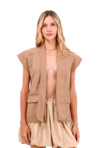 Chaleco Journey Toupe Mercedes Campuzano Mercedes Campuzano