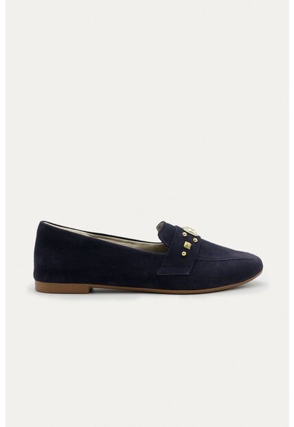 Mocasin Emma Azul Oscuro Mercedes Campuzano