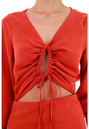 Vestido Largo Angelina Terracota Mercedes Campuzano