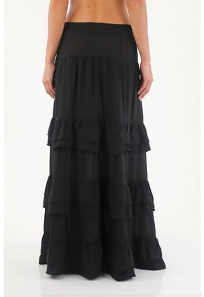 Falda Larga Julie Negro Mercedes Campuzano