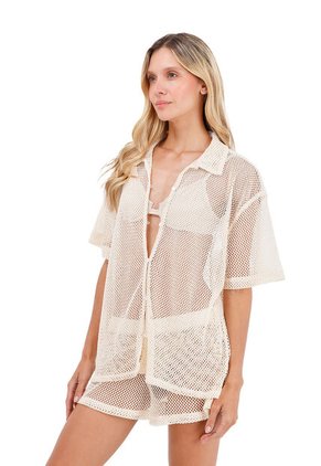 Camisa Seyla Beige Mercedes Campuzano