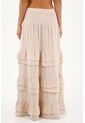 Falda Larga Julie Beige Mercedes Campuzano de Mercedes Campuzano