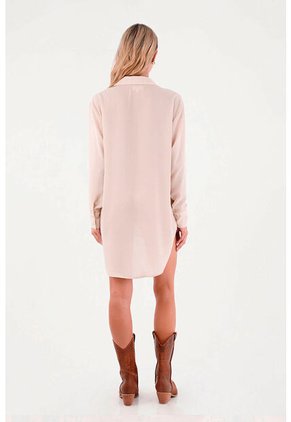 Camisa Freedom  Beige Mercedes Campuzano