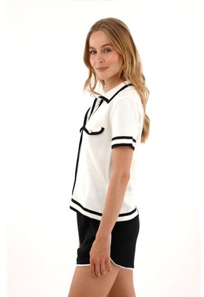 Camisa Tejida Cira Beige Mercedes Campuzano