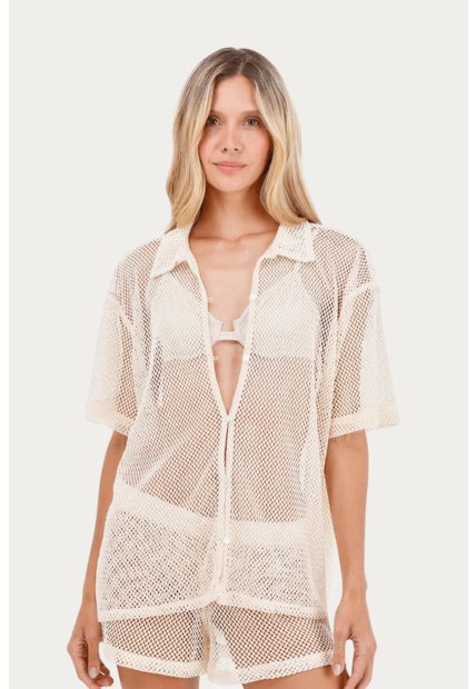 Camisa Seyla Beige Mercedes Campuzano