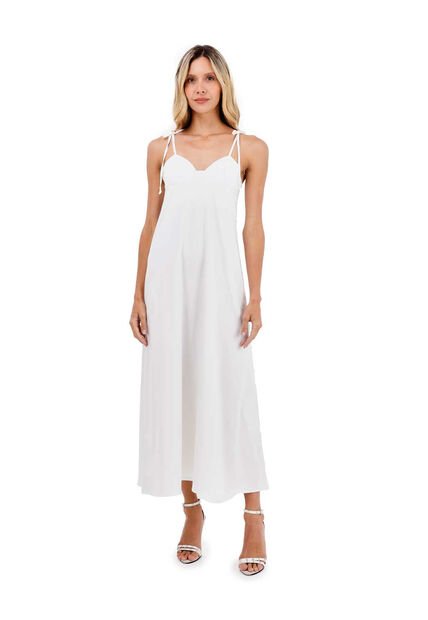 Vestido Largo Oceanic Marfil Mercedes Campuzano